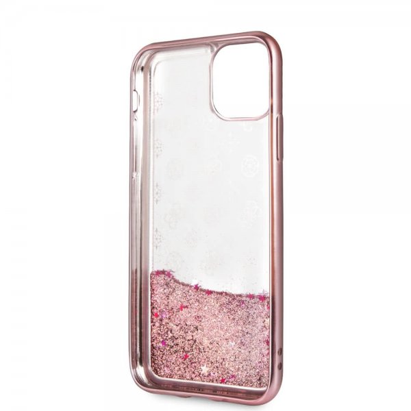 Guess iPhone 11 Pro Kuori Glitter Cover Ruusukulta