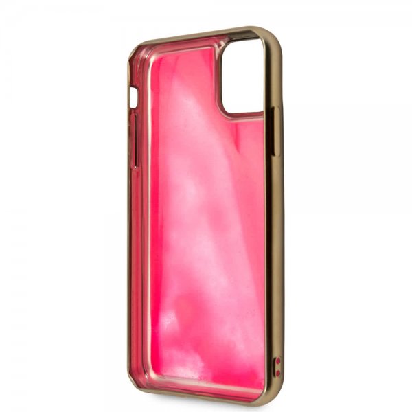 Guess iPhone 11 Pro Kuori Pimeässä Hohtava Ruusukulta
