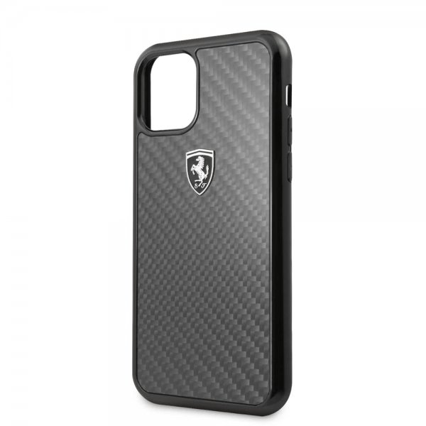 Ferrari iPhone 11 Pro Kuori Hiilikuiturakenne Musta