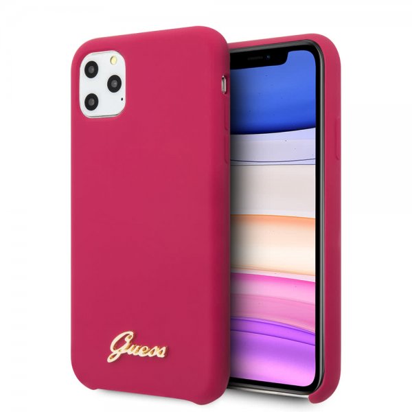 Guess iPhone 11 Pro Kuori Silikonikansi Vintage Punainen