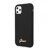 Guess iPhone 11 Pro Kuori Silikonikansi Vintage Musta