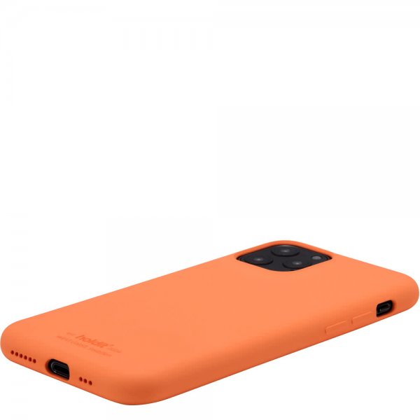 holdit iPhone 11 Pro -kuori silikonia, oranssi