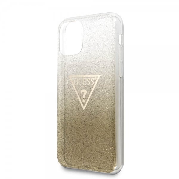 Guess iPhone 11 Pro Kuori Solid Glitter Cover Kulta