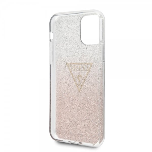 Guess iPhone 11 Pro Kuori Solid Glitter Cover Pinkki