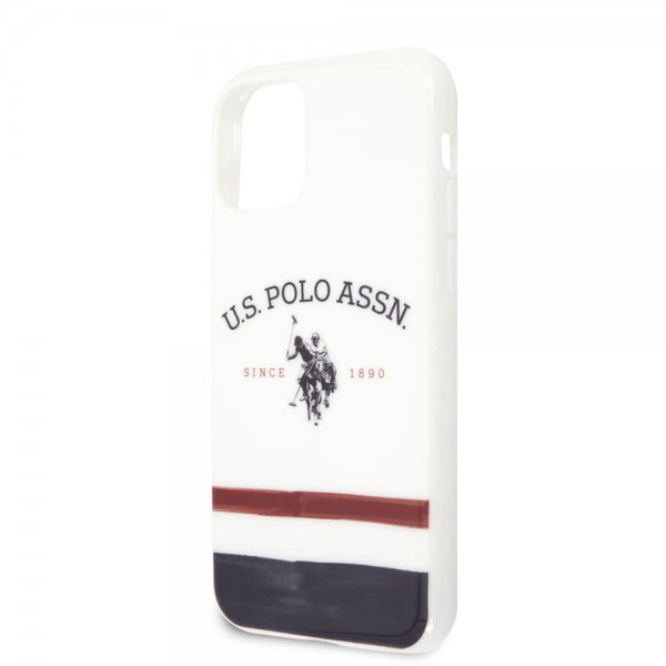 U.S. Polo iPhone 11 Pro Kuori Tricolore Valkoinen