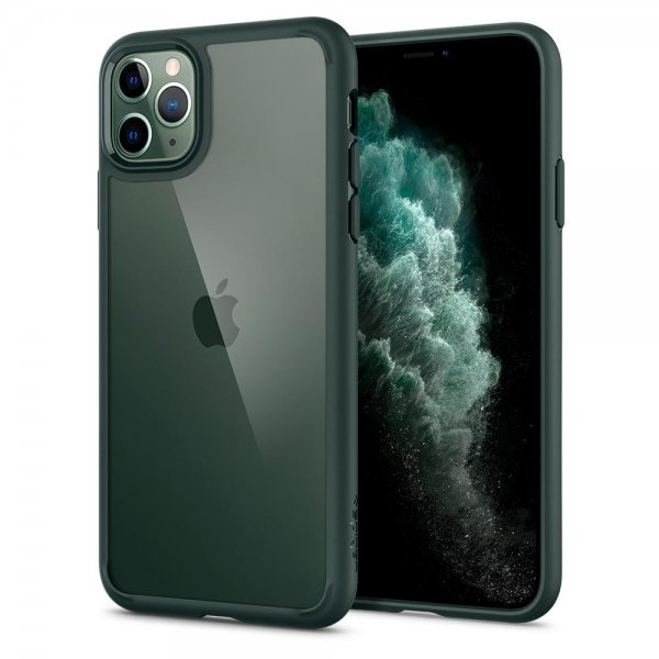 Spigen iPhone 11 Pro -kuori Ultra Hybrid Midnight Green