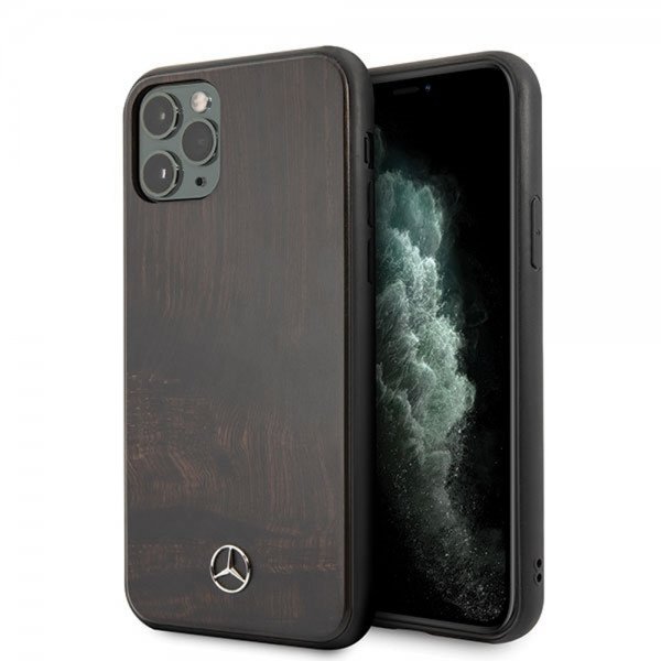 Mercedes-Benz iPhone 11 Pro -kuori Wood Line ruusupuu