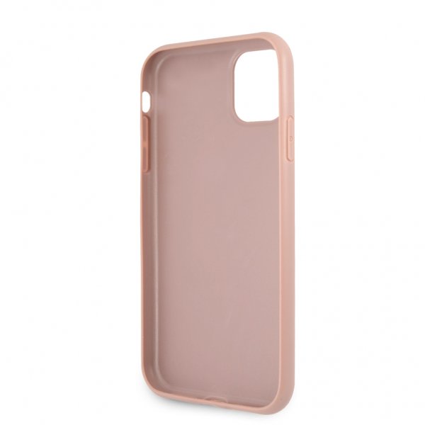 Guess iPhone 11 -kuori 4G Logo Saffiano Pinkki