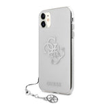 Guess iPhone 11 -kuori 4G Logo Silver Clear