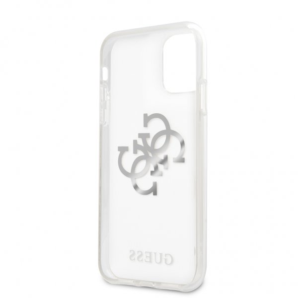 Guess iPhone 11 -kuori 4G Logo Silver Clear