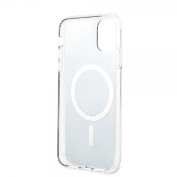 Guess iPhone 11 -kuoret 4G Pattern MagSafe, musta