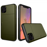 iPhone 11 Suojakuori Card Slide Vihreä