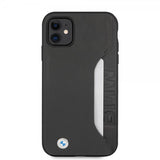 BMW iPhone 11 -suojakuori, korttipaikka, musta