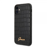 Guess iPhone 11 -suojakuori Croco, musta