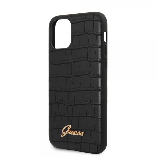 Guess iPhone 11 -suojakuori Croco, musta