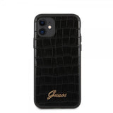 Guess iPhone 11 -suojakuori Croco, musta