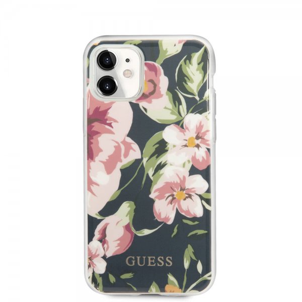Guess iPhone 11 -suojakuori Flower Edition N.3 Navy