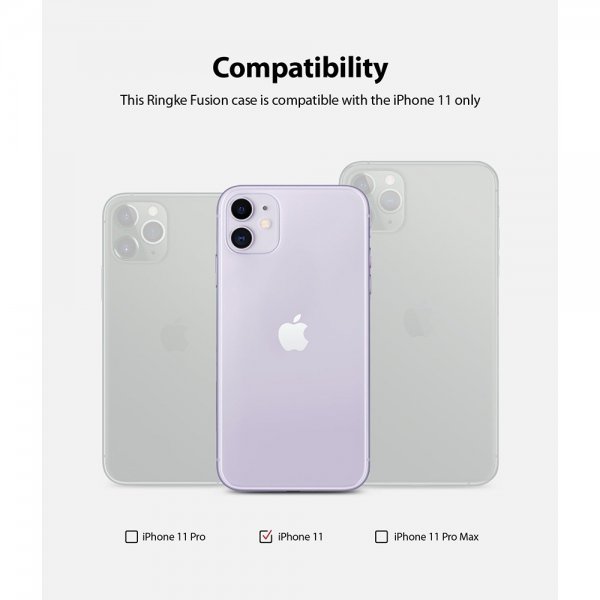 Ringke iPhone 11 -suojakuori Fusion Matte Clear