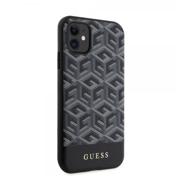 Guess iPhone 11 -suojakuori G Cube MagSafe, musta