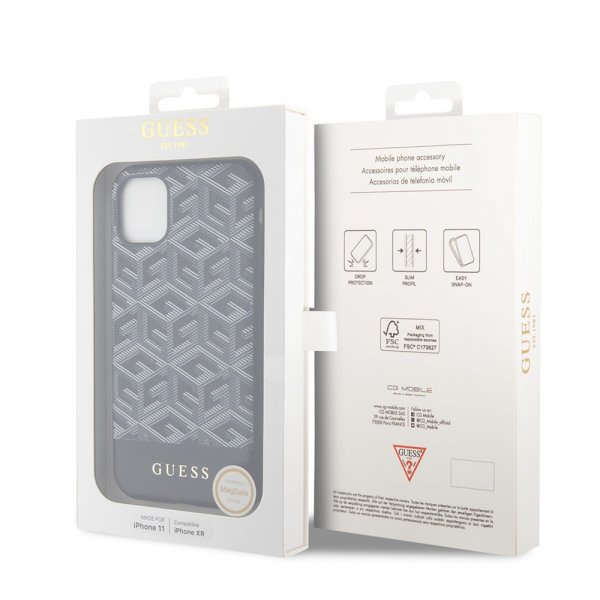 Guess iPhone 11 -suojakuori G Cube MagSafe, musta