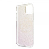 Guess iPhone 11 -suojakuori Glitter Circle Ruusukulta