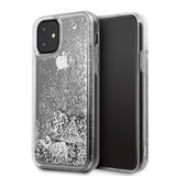 Guess iPhone 11 Kuoret Glitter Hearts Hopea