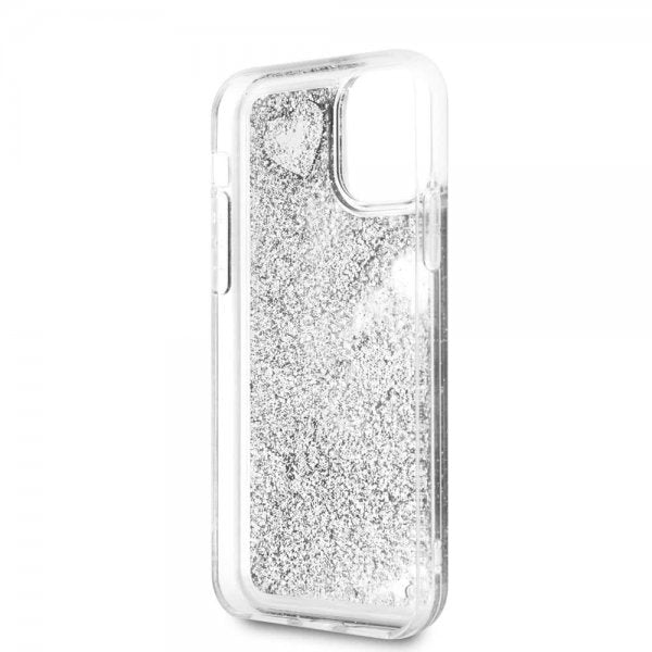 Guess iPhone 11 Kuoret Glitter Hearts Hopea