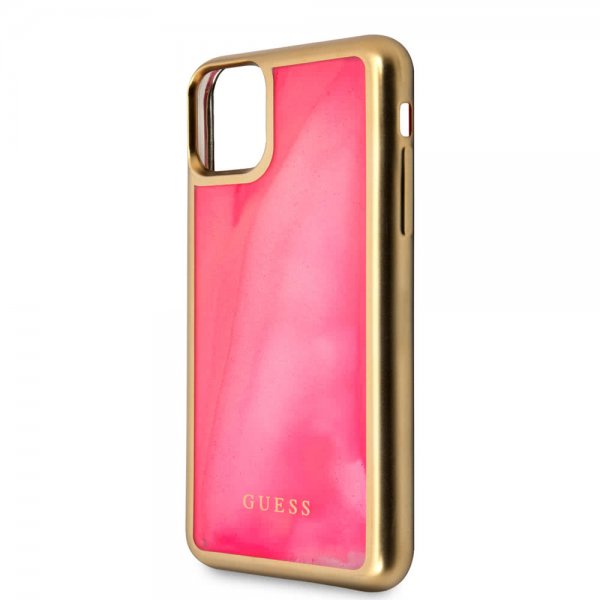 Guess iPhone 11 -suojakuori Glow In The Dark Ruusukulta