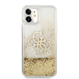 Guess iPhone 11 -suojakuori, Liquid Glitter, kulta, läpinäkyvä