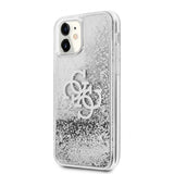 Guess iPhone 11 -kuoret Liquid Glitter Silver Läpinäkyvä