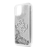 Guess iPhone 11 -kuoret Liquid Glitter Silver Läpinäkyvä