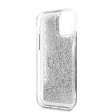Guess iPhone 11 -kuoret Liquid Glitter Silver Läpinäkyvä