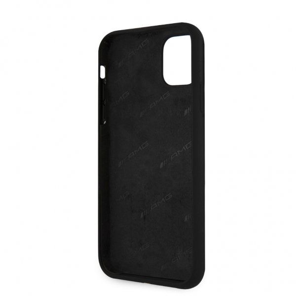 AMG iPhone 11 -suojakuori, nestemäinen silikoni, musta
