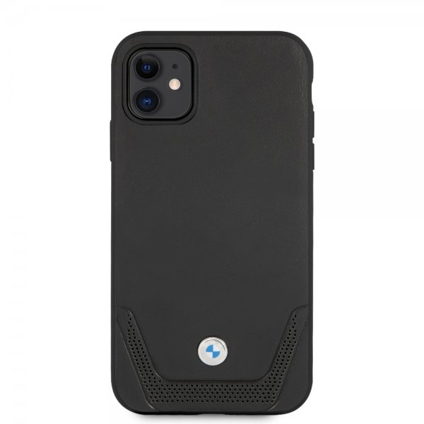 BMW iPhone 11 -suojakuori, Logo, perforoitu, musta