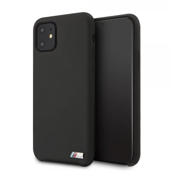 BMW iPhone 11 -suojakuori logolla, musta