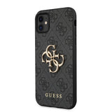 Guess iPhone 11 -suojakuori, metallilogo, harmaa