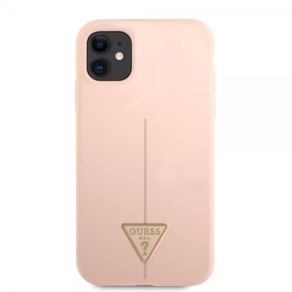 Guess iPhone 11 -suojakuori, Metal Triangle, ruusukulta