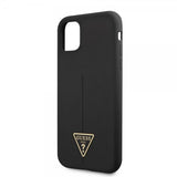 Guess iPhone 11 -suojakuori Metal Triangle, musta