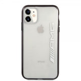 AMG iPhone 11 -suojakuori, metallimusta, läpinäkyvä