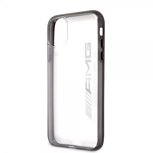 AMG iPhone 11 -suojakuori, metallimusta, läpinäkyvä