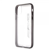AMG iPhone 11 -suojakuori, metallimusta, läpinäkyvä