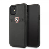 Ferrari iPhone 11 -suojakuori Off Track logolla, musta