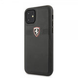 Ferrari iPhone 11 -suojakuori Off Track logolla, musta
