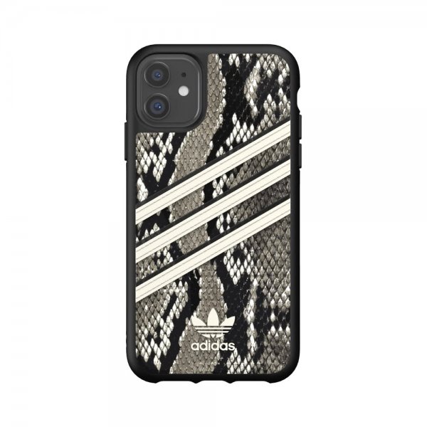 Adidas iPhone 11 -suojakuori tai Moulded Case -suojakuori, musta/alumiini
