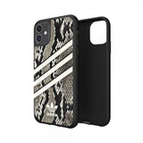 Adidas iPhone 11 -suojakuori tai Moulded Case -suojakuori, musta/alumiini