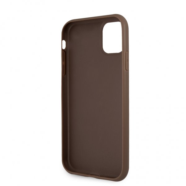 Guess iPhone 11 -kuoret, Printed Stripe, ruskea