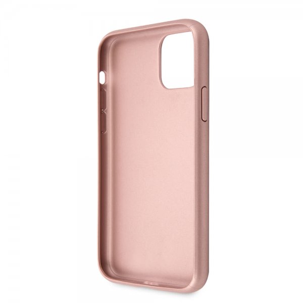 Guess iPhone 11 -suojakuori Saffiano Cover, ruusukulta