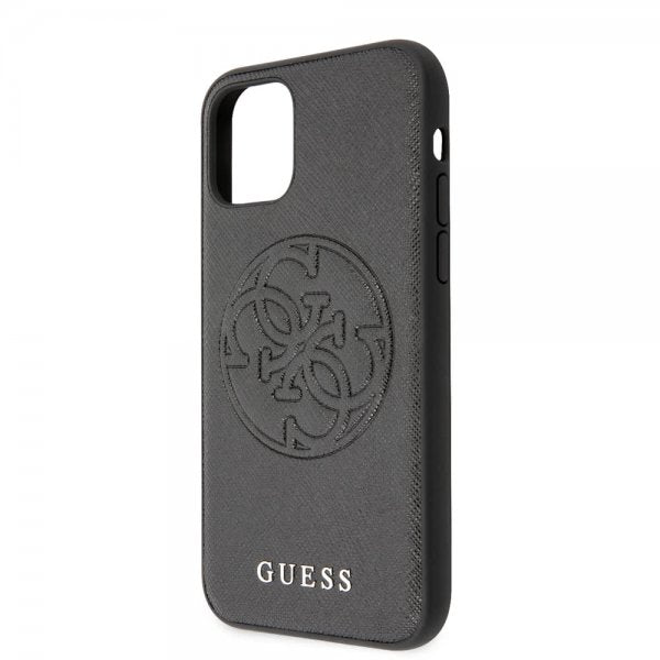 Guess iPhone 11 Kuoret Saffiano Cover Musta
