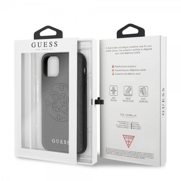 Guess iPhone 11 Kuoret Saffiano Cover Musta