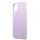 Guess iPhone 11 -suojakuori Saffiano Metal Logo Lila